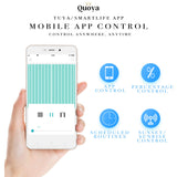 Quoya Smart Curtain Track AX200(Length: 1.6m to 2.65m) Extendable rail with electric Motor- App, Voice, Remote Control (compatible with Alexa, Google, Siri)