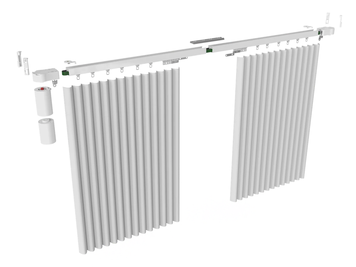 Quoya smart curtain track with smart curtains