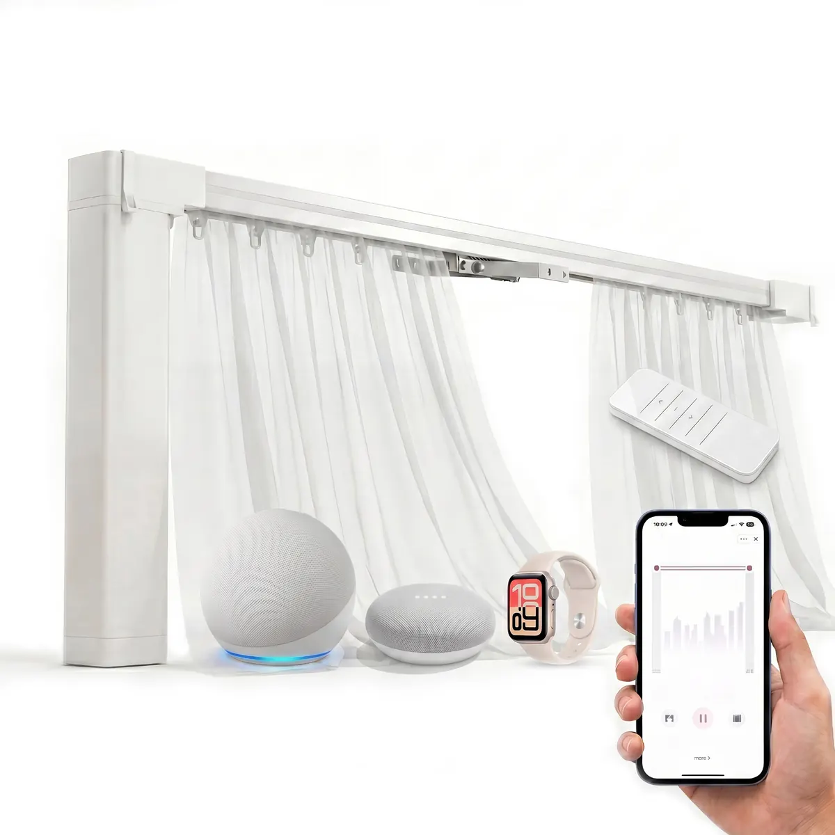 Build Your Smart Electric Curtain Track | Quoya