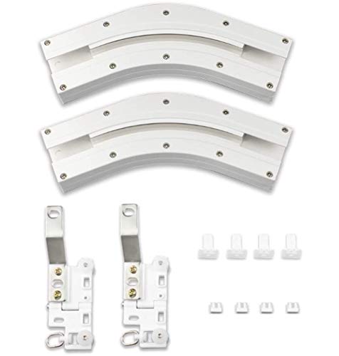 QUOYA QL500 Smart Curtain Track- All Accessories (135 Degree Bend Set) (FOR QL500 Model ONLY) (NOT compatible with QL600 and AT5810)