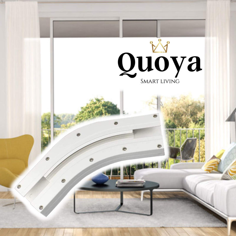 QUOYA QL500 Smart Curtain Track- All Accessories (135 Degree Bend Set) (FOR QL500 Model ONLY) (NOT compatible with QL600 and AT5810)