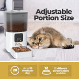 QUOYA Smart Automatic Feeder, LARGE (6L Food Tank) 【Timer/Schedule feature, voice and app control, Portion size adjustment】Compatible with Alexa, google, siri for Dogs and Cats