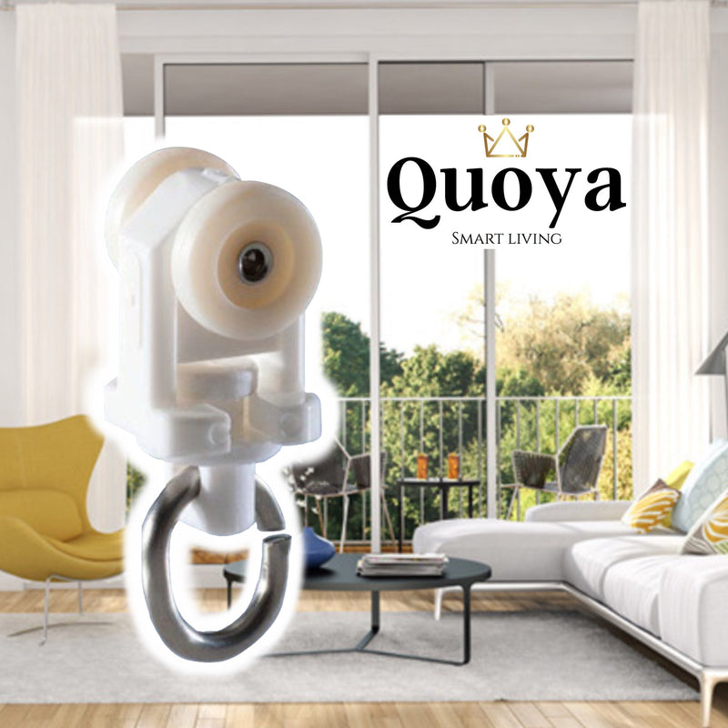 Quoya Smart Electric Curtain Track runner gliders for automated motorised rail